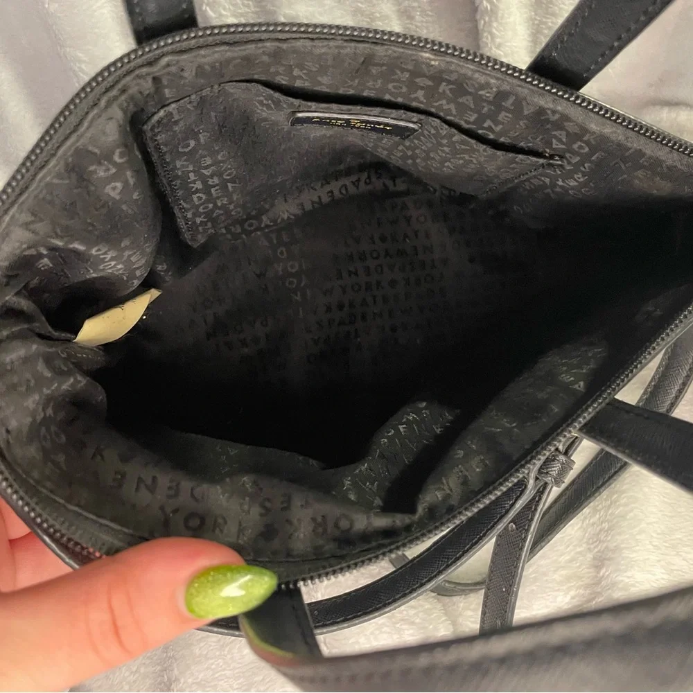 Kate Spade Black Glitter Crossbody Bag Two Way with Gold Hardware EUC - Picture 13 of 16